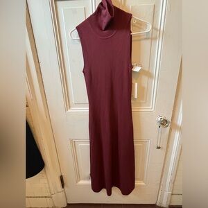 Brand new purple/pisk ish, maybe mauve, knit dress with turtleneck. Below knee